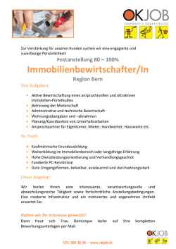 Immobilienbewirtschafter/In