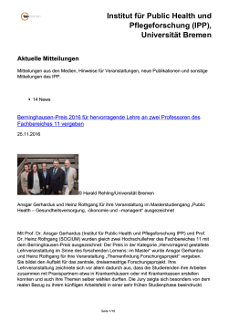 Print - Institut f&uuml;r Public Health und Pflegeforschung