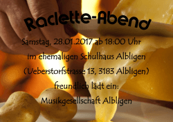 Flyer Racletteabend
