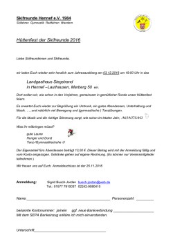 H&uuml;ttenfest der Skifreunde2016