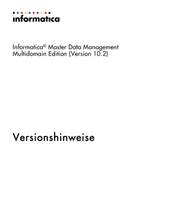 Informatica Master Data Management Multidomain Edition
