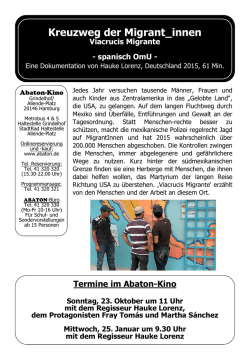 Dokumentation &uuml;ber eine Migrantenherberge im Abaton