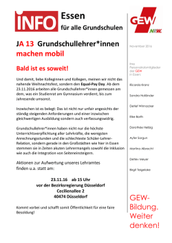 JA 13 Grundschullehrer*innen machen mobil