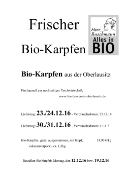 Bio-Karpfen - Herr Buschmann
