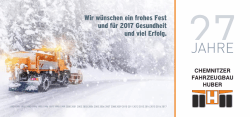 Weihnachtskarte - Chemnitzer Fahrzeugbau Huber GmbH