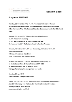 Programm Sektion BS 2016-17