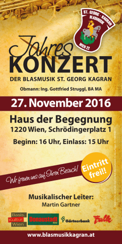 27. november 2016 - Blasmusikverein St.Georg Kagran
