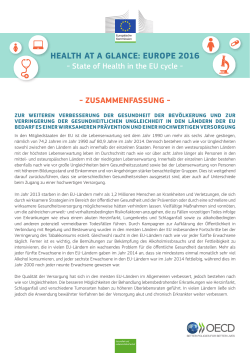 health at a glance: europe 2016