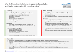 Information zum Umgang mit dem Urheberschutzgesetz &sect;52a