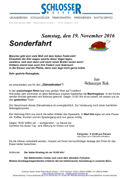 Gänseessen in der Rhön, Samstag 19. November
