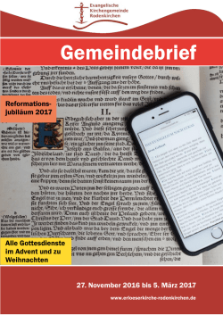 Gemeindebrief - Evangelischen Kirchengemeinde Rodenkirchen
