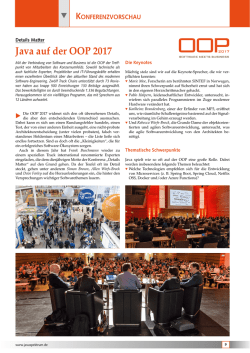 Java auf der OOP 2017