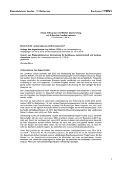 Drucksachen allgemein - Nieders&auml;chsischer Landtag