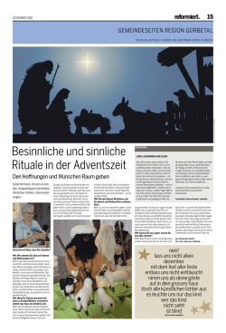 "reformiert." Ausgabe Dezember 16