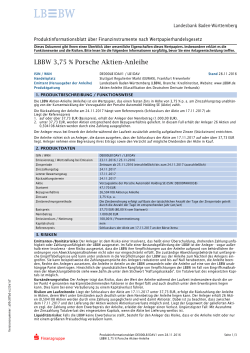 LBBW 3,75 % Porsche Aktien-Anleihe - lbbw