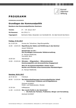 KA-270117-1 Basiskurs Kommunalpolitik - Konrad-Adenauer