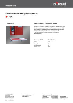 Feuerwehr-Einsatzklapptisch (FEKT) FEKT