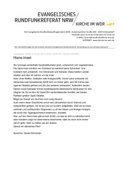 Hans-Insel - Kirche im WDR