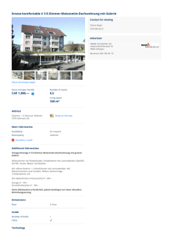 Grosse komfortable 4 1/2-Zimmer-Maisonette