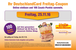 Ihr DeutschlandCard Freitag-Coupon