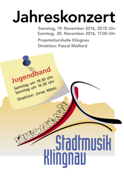 Jahreskonzert - Stadtmusik Klingnau