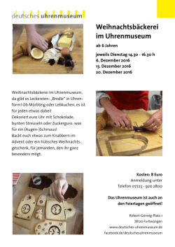 Infoblatt - Deutsches Uhrenmuseum