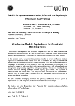 Informatik-Fachvortrag Confluence Modulo