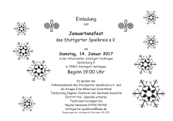 Einladung Januartanzfest des Stuttgarter Spielkreis e.V. Beginn 19