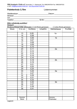 Palettenholz 3,70m Listennummer - FBG Ansbach