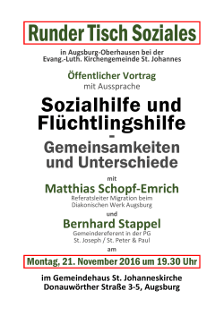 Sozialhilfe und Fl&uuml;chtlingshilfe -
