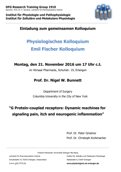 Physiologisches Kolloquium Emil Fischer Kolloquium