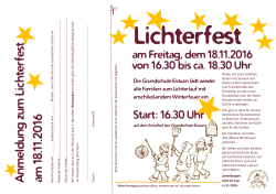 Lichterfest 2016 - Grundschule Eickum