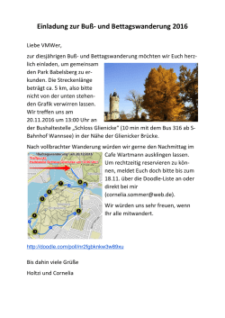 Einladung zur Buß- und Bettagswanderung 2016