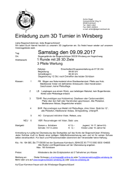 3D Turnier 2017 - Bogenschützen Wirsberg