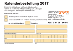 Kalenderbestellung pdf zum Ausdrucken und faxen