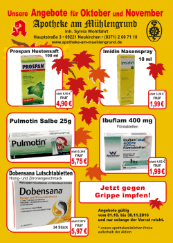 Herbstangebote - Apotheke am M&uuml;hlengrund