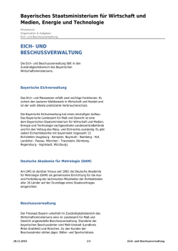 Eich- und Beschussverwaltung - Bayerisches Staatsministerium f&uuml;r
