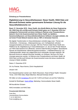 Digitalisierung im Gesundheitswesen: Noser