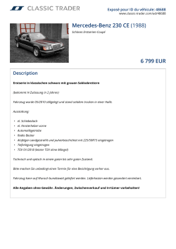 Mercedes-Benz 230 CE (1988) 6 799 EUR