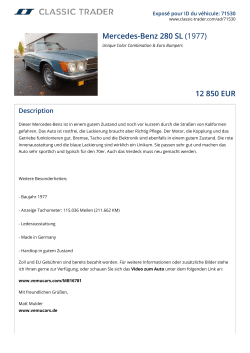 Mercedes-Benz 280 SL (1977) 12 850 EUR