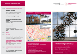 7. Forschungsworkshop - Universitätsmedizin Rostock