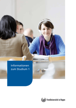 Infoheft als  - FernUniversit&auml;t in Hagen