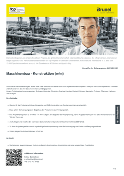 Maschinenbau - Konstruktion Job in Karlsruhe