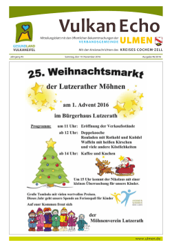 Ausgabe 46/2016 - Verbandsgemeinde Ulmen