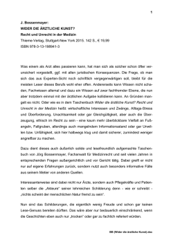 Wieder die ärztliche Kunst?