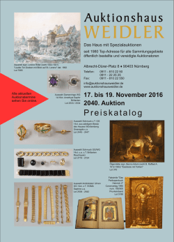Preiskatalog - Auktionshaus Weidler