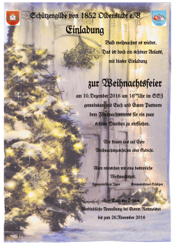 Weihnachtsfeier von Schützen - Schützengilde von 1852 Oldenstadt