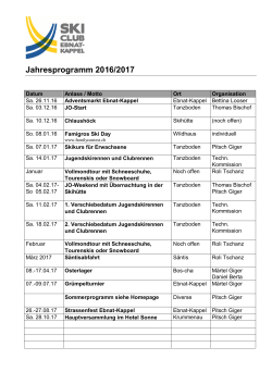 Jahresprogramm 2016/2017 - Ebnat