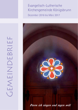 herunterladen - Evangelische Kirchengemeinde in K&ouml;nigsbrunn