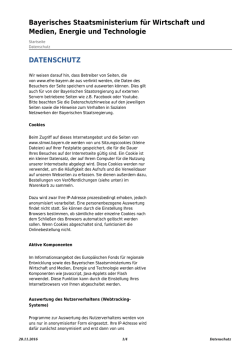 Datenschutz: Europäischer Fonds für regionale Entwicklung